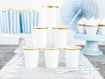 Picture of PAPER CUPS WHITE WITH GOLD BORDER 260ML - 6 PACK